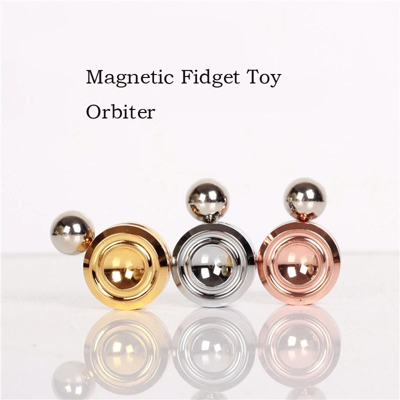 Mamadada Magnetic Fidget Orbiter Children Anti stress Finger Toy Orbiter With Steel Ball Metal Spiner Fidget