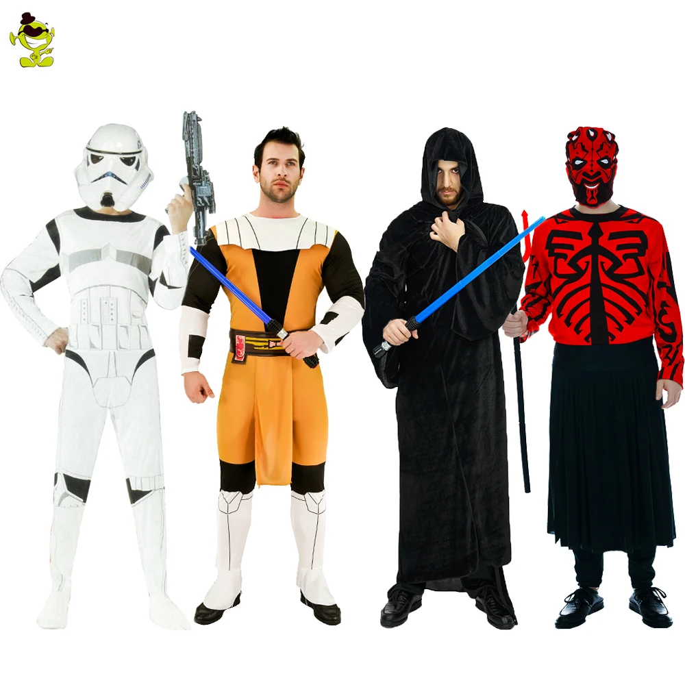 Индивидуальный Звездный рыцарь WarJedi костюм для взрослых мужчин Оби-Ван Кеноби боевые костюмы костюм Хэллоуин комплект одежды