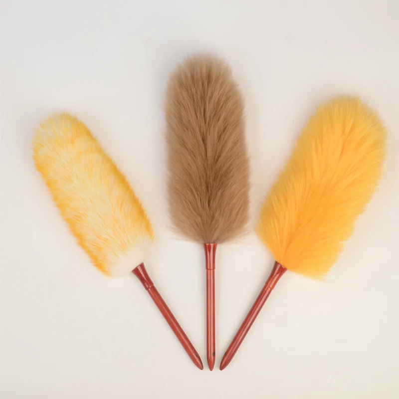 

3 Styles Wool Material Lint-free Duster Bamboo Handle Household Cleaning Duster Adjustable Telescopic Office Car Dust Brush