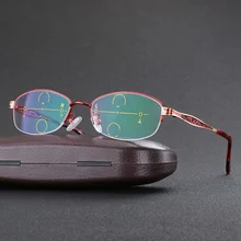 Зум для чтения очки без оправы выполненные Лупа дальнего и ближнего двойной длины световой волны Обесцвечивающие очки+ 1,0,+ 1,5,+ 2,0,+ 2,5,+ 3,0