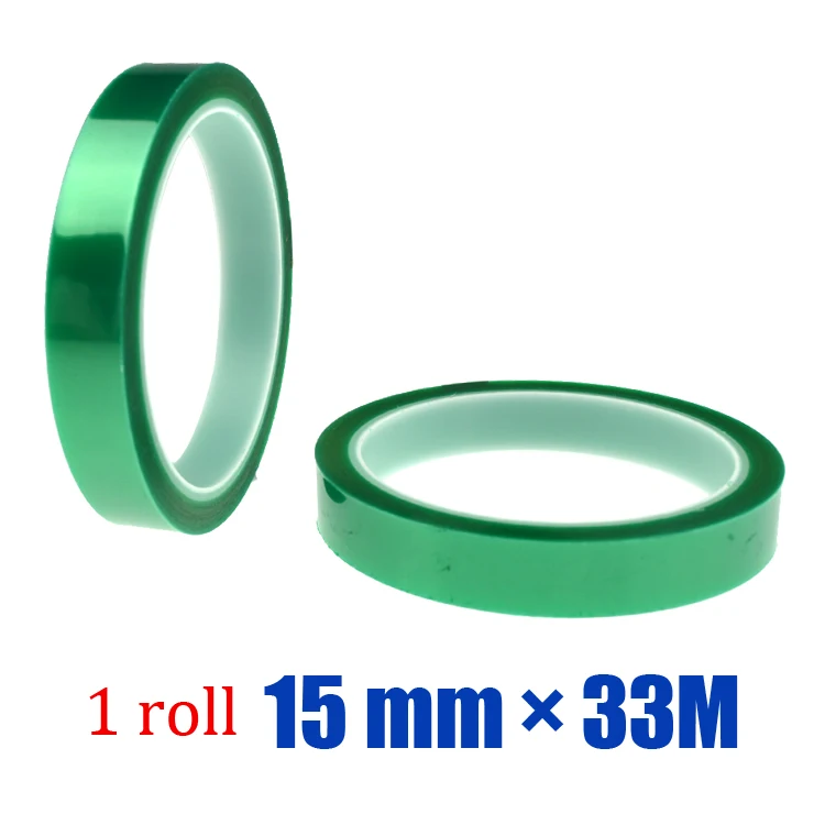 1roll 15mm 33M heat resistance insulation green pet 3D printer tape for 3D printing and powder