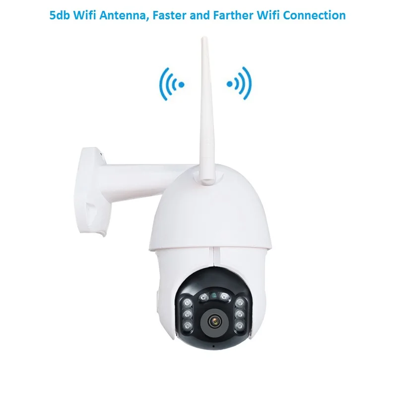 

Wouwon Waterproof Outdoor 1080P IP Camera WiFi Camera PZT Security Dome CCTV Surveillance Camera Alarm Picture iCSee XMEye app