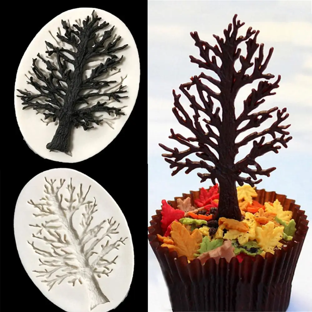 Tree Leaves Silicone Mold Home DIY 3D Fondant Mold Cake Decorating