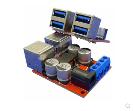 

DC-DC vehicle charging module 8V-35V 5V 8A power supply depressurization module 4 port USB output mobile charger