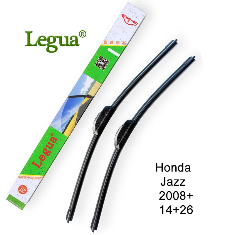 Legua car windscreen wiper blade for Honda Jazz,2008+,14"+26",car wiper rubber,Soft Frameless