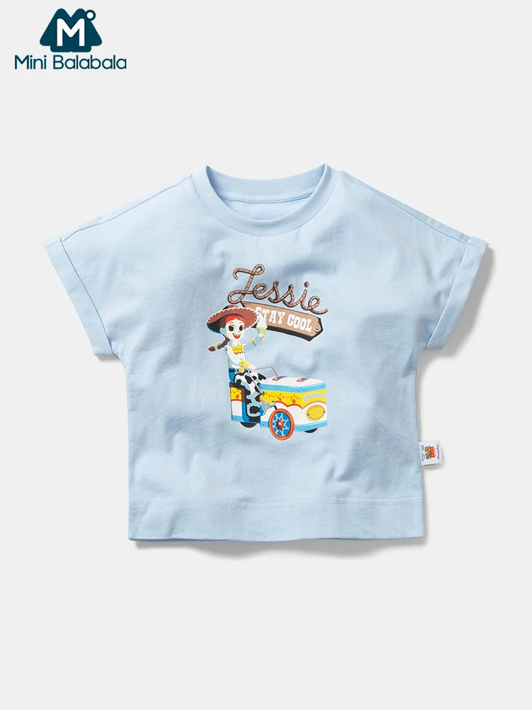 

Mini balabala Children loose thin short sleeve T-shirt 2019 summer new boys and girls ip print cotton tshirt