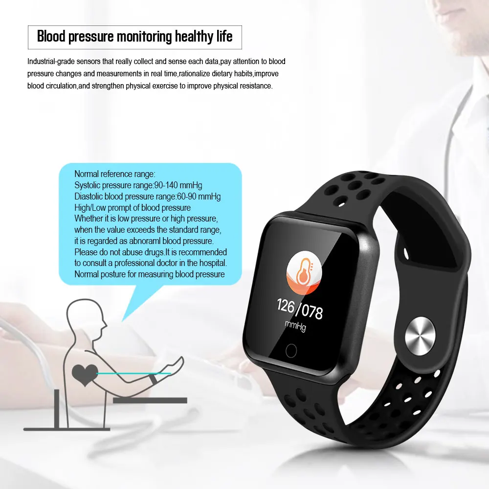 Online Reloj inteligente VERYFiTEK S226 Monitor de ritmo cardíaco IP67 para hombres y mujeres reloj inteligente para IOS Android