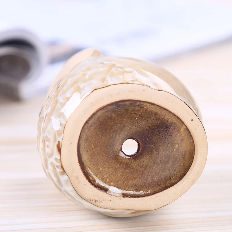 

6Pcs/Set Ceramic Owl Pot Succulent Plant Cactus Flower Pot Container Planter Bonsai Pots QP2