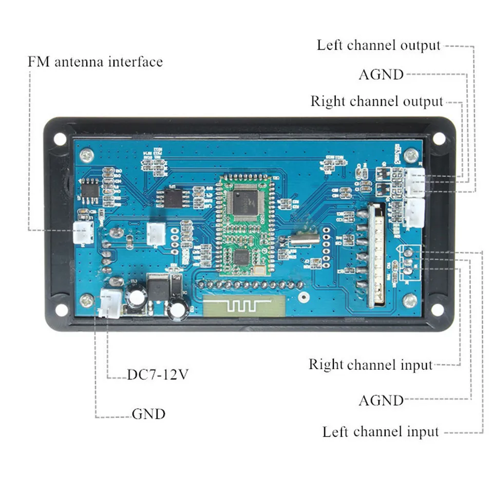 YKSO Bluetooth 4.0 MP3 Decoding Board Module Audio Digital LED Screen MP3 Players Accessories 12V Audio MP3 Decoder (8)