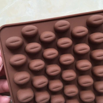 

Special High Quality Silicone 55 Cavity Mini Coffee Beans Chocolate Sugar Candy Mold Mould Cake Decor