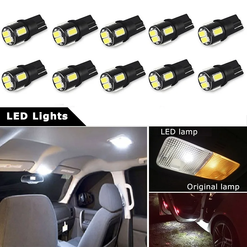 T10 W5W Led 194 автомобильный интерьерный светильник купольный для Чтения номерного