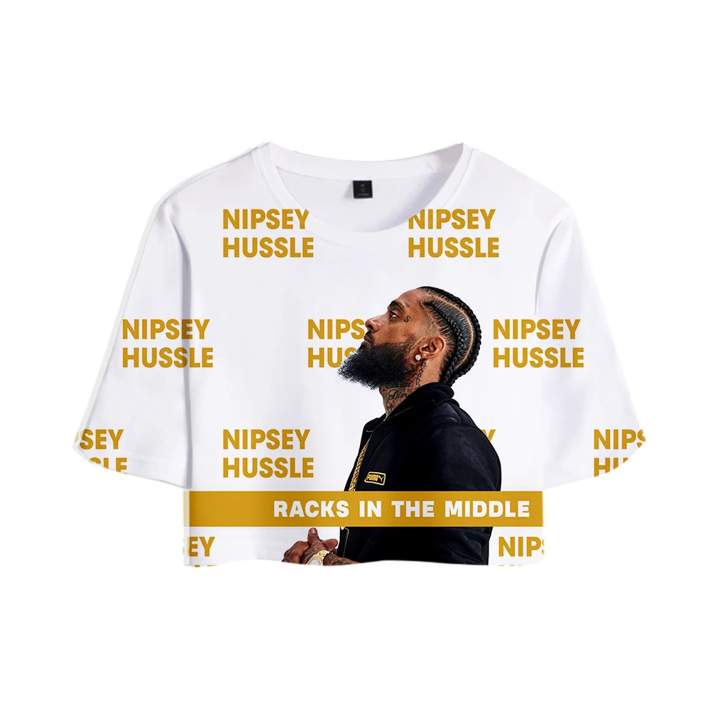 Женские летние топы 2019 Nipsey Hussle 3d футболка лето Harajuku модные женские туфли тренировки укороченные топы Женская повседневная одежда