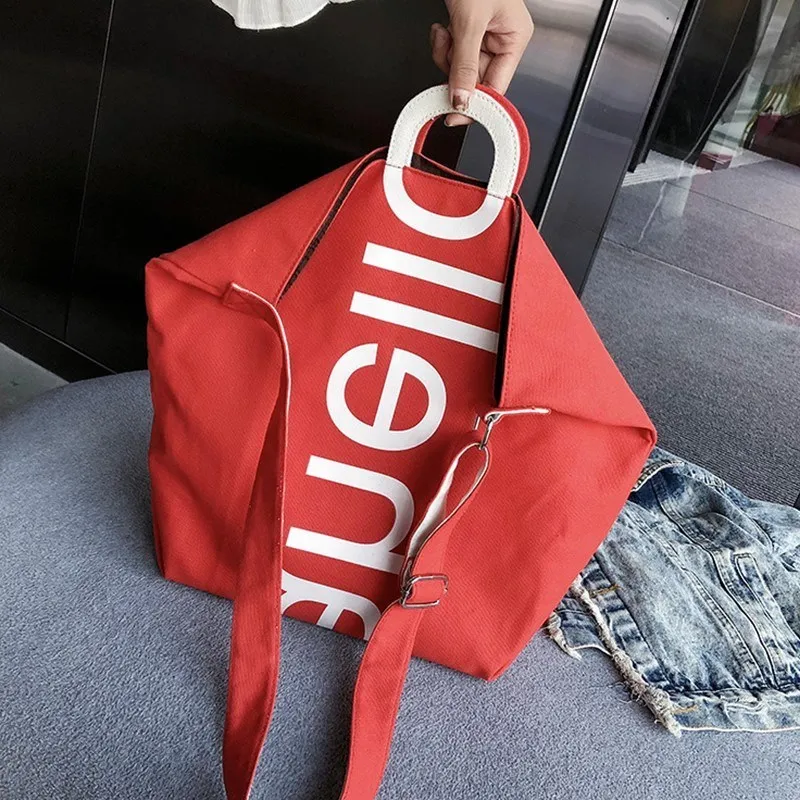 

Women Shoulder Bag 2019 New Fashion Summer Canvas Black White Female Bag Large Handbag Unisex Crossbody Ladies Hand Bags OC665