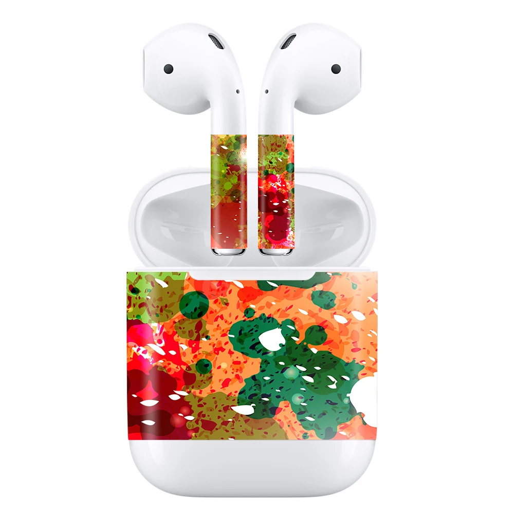 GOOYIYO-Flora наклейка для Apple AirPods 2 Наушники с беспроводной зарядной коробкой Кожа DIY персональная виниловая наклейка наушники наклейка