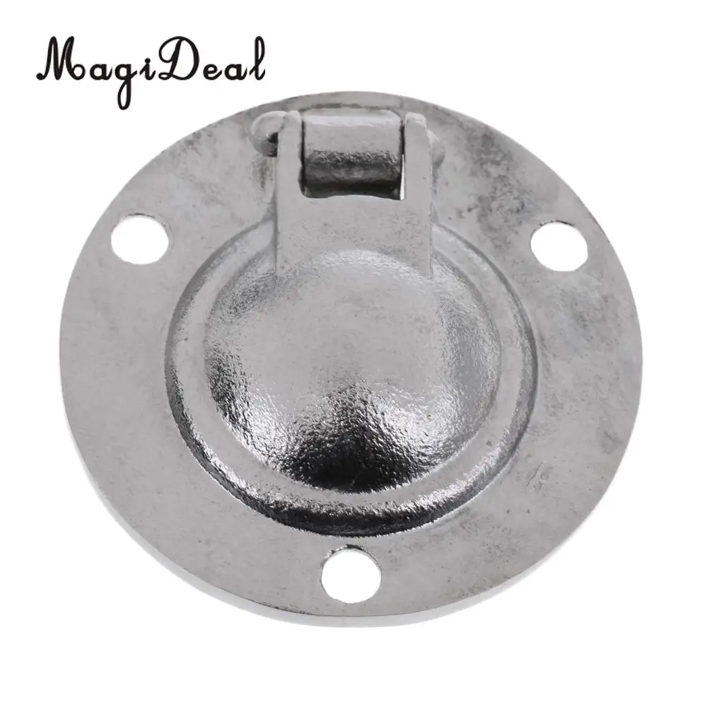 4 Pieces Boat Marine Stainless Steel Round Flush Mount Lift Lifting Ring Deck Hatch Pull Handle 49mm for Water Sports Accessory