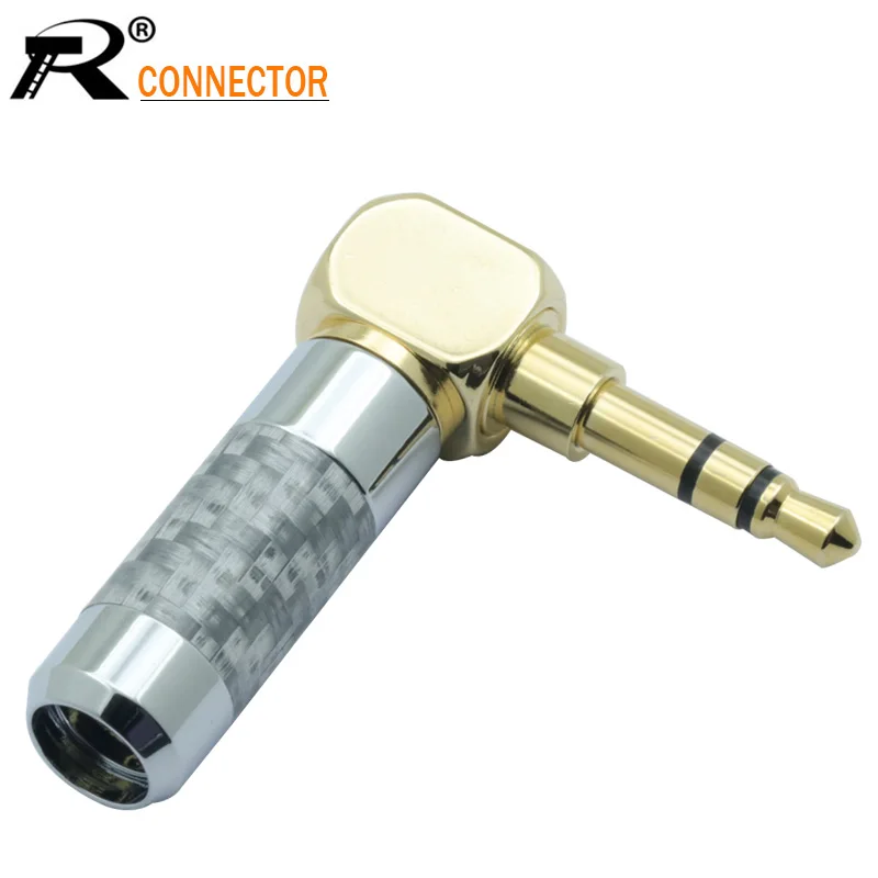 1 шт. прямоугольный позолоченный штекер 3 5 мм Stereo Mini Jack трехполюсный разъем из