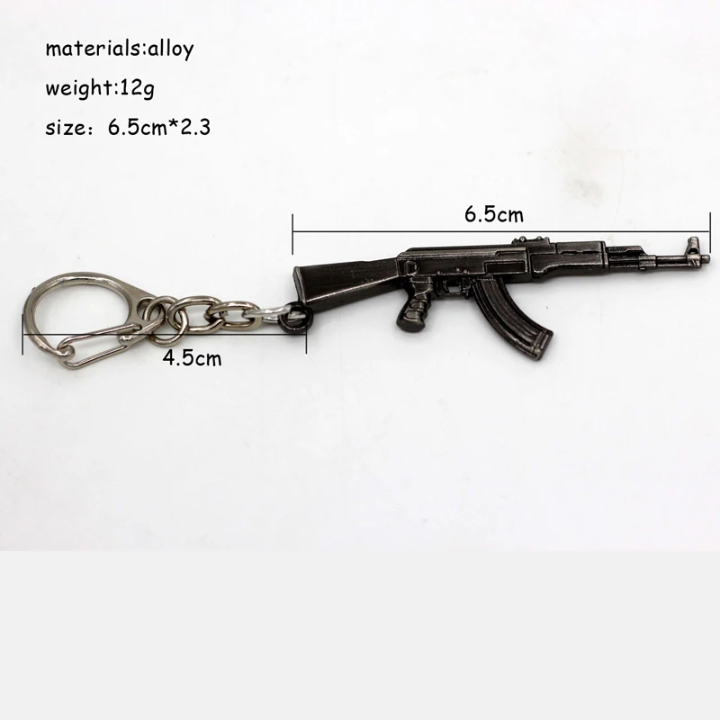 Креативные популярные мини игры AK47 модель винтовки брелок пистолет оружие