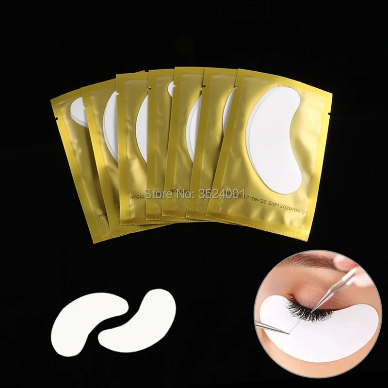 

50pairs/pack New Paper Patches Eyelash Under Eye Pads Lash Eyelash Extension Paper Patches Eye Tips Sticker Wraps Make Up Tools