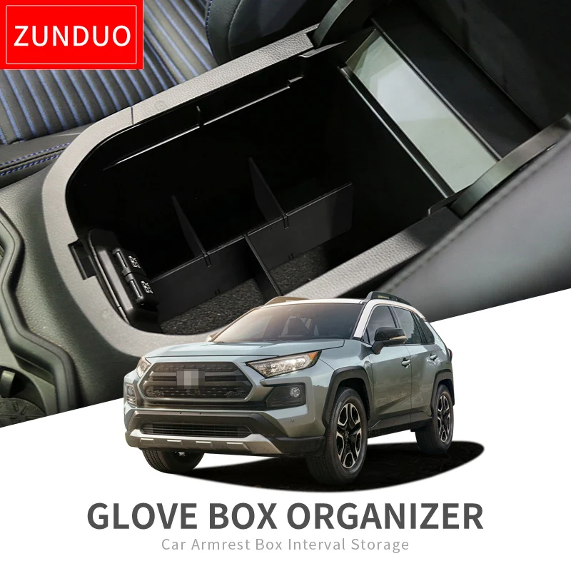 

ZUNDUO Car Armrest Box Interval Storage for Toyota RAV4 2019 2020 XA50 RAV 4 Storage Console Tidying Box Central Storage Box