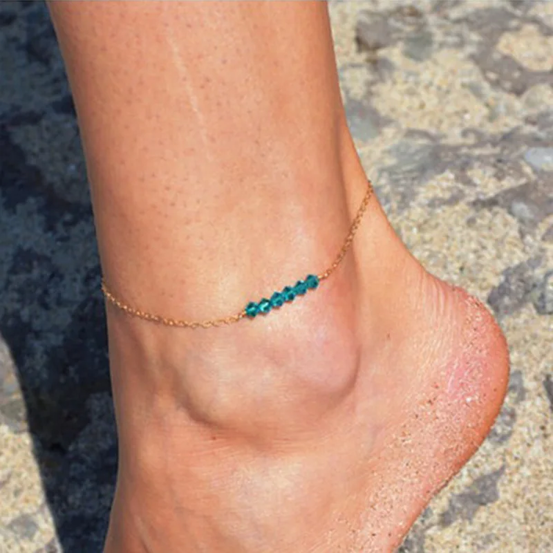 European And American Fashion New Anklet Simple Crystal Ladies Anklet Wholesale Sales Women Anklets Foot Accessories European And American Fashion New Anklet Simple Crystal Ladies Anklet Wholesale Sales Women Anklets Foot Accessories