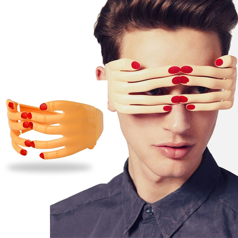 

Halloween Funny Finger Shape Glasses Eye Mask Hands Prop Party Cosplay Costume Eyewear Party Decoration Supplies