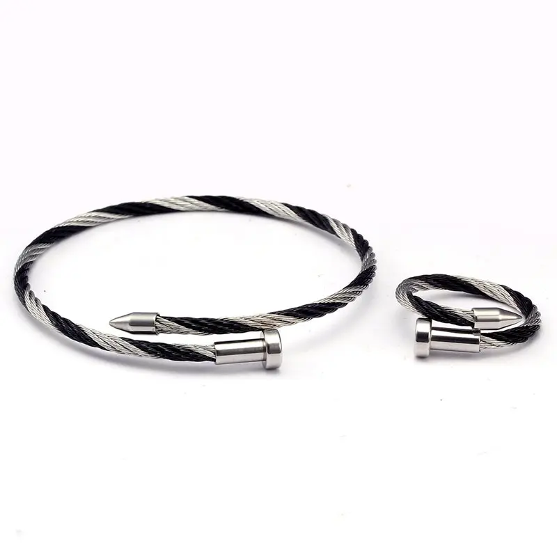 Высокое качество, классические, открытые, для ногтей, для мужчин и женщин, браслеты с шармами, простые браслеты из нержавеющей стали, звенья цепи, браслеты-манжеты - Окраска металла: 02