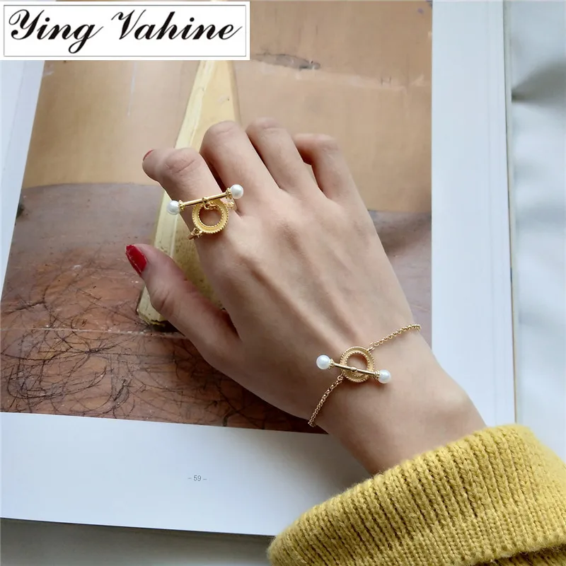 

ying Vahine New Brand Fashion Bracelet Silver 925 Jewelry Pearl Gold Bracelets for Women bileklik armbanden voor vrouwen