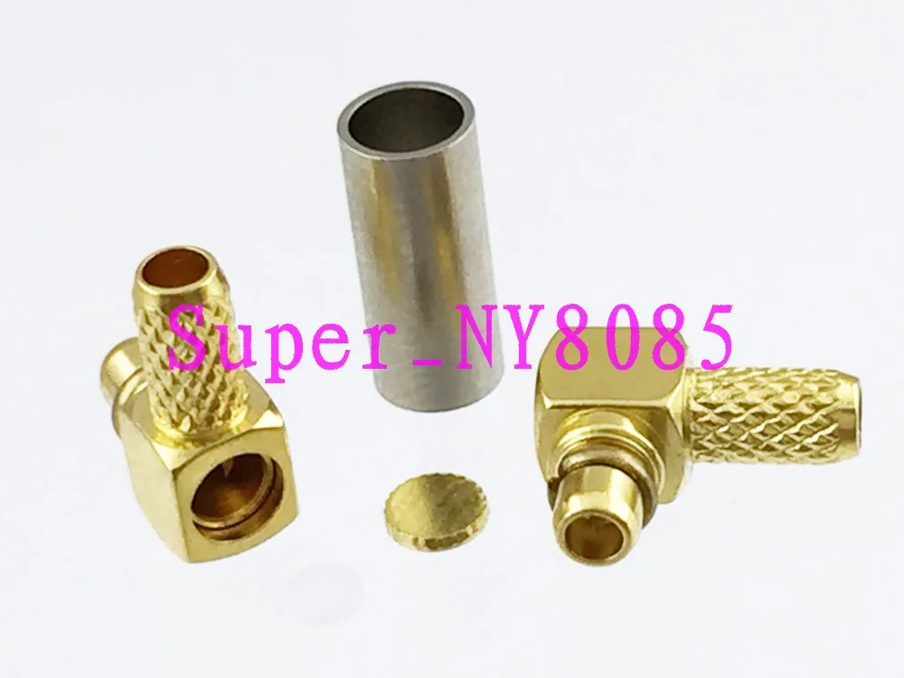 

MMCX male plug right angle crimp RG174 RG316 LMR100 Cable RF Coaxial connector