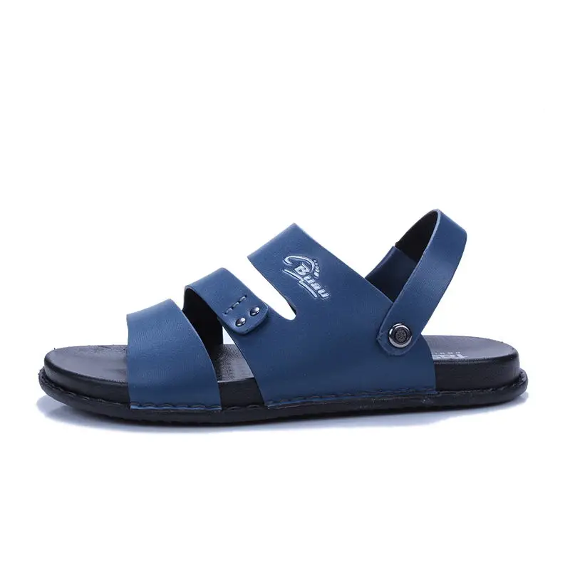 LAISUMK модные брендовые сандалии мужские летние туфли из натуральной кожи Высококачественная пляжная обувь мужские сандалии
