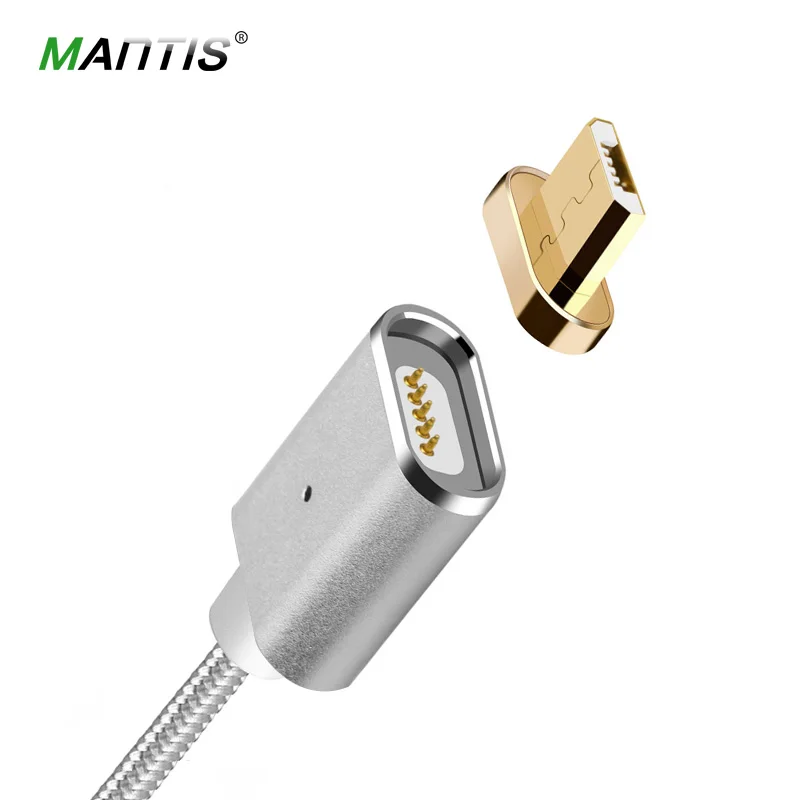 Магнитный кабель MANTIS 2.4A Micro USB зарядное устройство 1 м нейлоновый металлический магнитный кабель для быстрой зарядки Android для Xiaomi huawei samsung