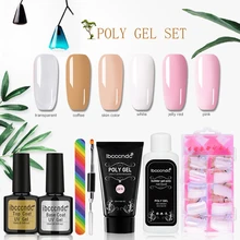 Ibcccndc практичный УФ-терапия гель для наращивания ногтей гель набор Кристальный клей для нейл-арта модель ногтей база маникюрные инструменты набор