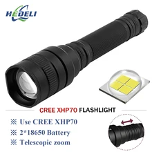 CREE XHP70 LED tactical flashlight powerful led flashlight 20000lm lanterna Zoom linterna rechargeable torch 2x18650 battery aimihuo cree led flashlight 8000lm l2 lamp usb charging flashlight powerful camping torch lanterna led lantern for 18650 battery