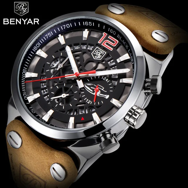 

BENYAR Mens Watches Waterproof Army Chronograph Watch Brand Luxury Sports military Casual Male Watch Quartz Man Wristwatch XFCS
