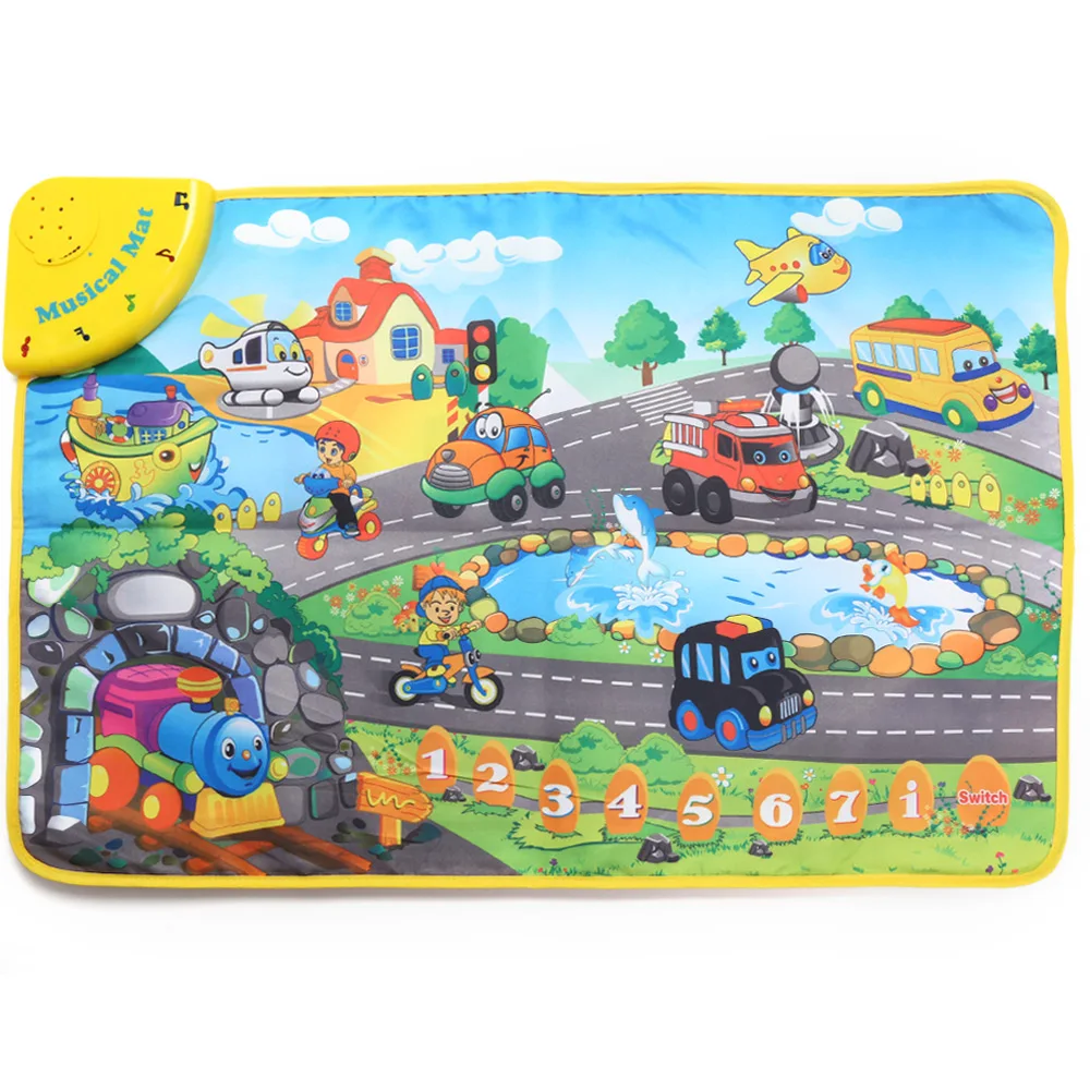 

Kids Transportation Sound Singing Carpet Learning Musical Mat Children Playmat Baby Piano Music Electronic Educational Mat
