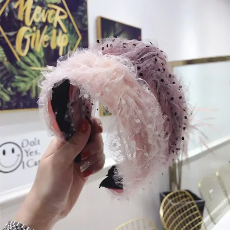 

Korea Boutique Hairband Princess Mesh Lace Headband Women Hair Head Hoop Band Accessories For Girls Hairbands Headwear Headdress