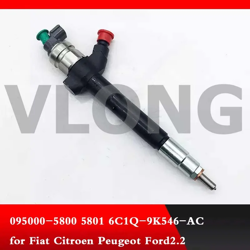 Подлинный и абсолютно common rail fule инжектор 095000-5800 6C1Q-9K546-AC для Citroen 2,2/Fiat 2,2/Ford 2,2 peugeot