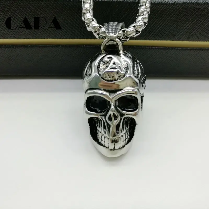 NEW Biker Motorcycle Enthusiast silver Stainless Steel hip hop Skull