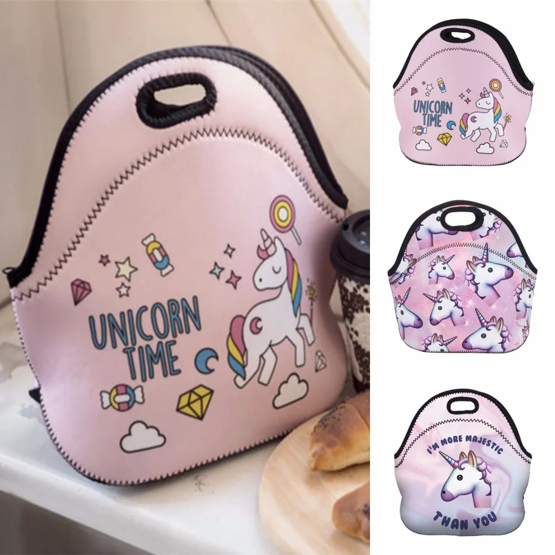 JX-LCLYL Unicorn Tote Insulated Lunch Cooler Travel Picnic Box Handbag Bento Bag Neoprene | Дом и сад