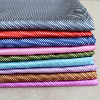 

Mini polka dot print fabric craft diy clothing material textile satin