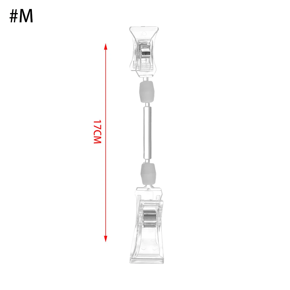 1 шт., Размеры S/M/L рекламные зажимы Пластик прочный прозрачный знак Дисплей держатели ценовые этикетки, теги клип в супермаркет розничная зажим полки - Цвет: M