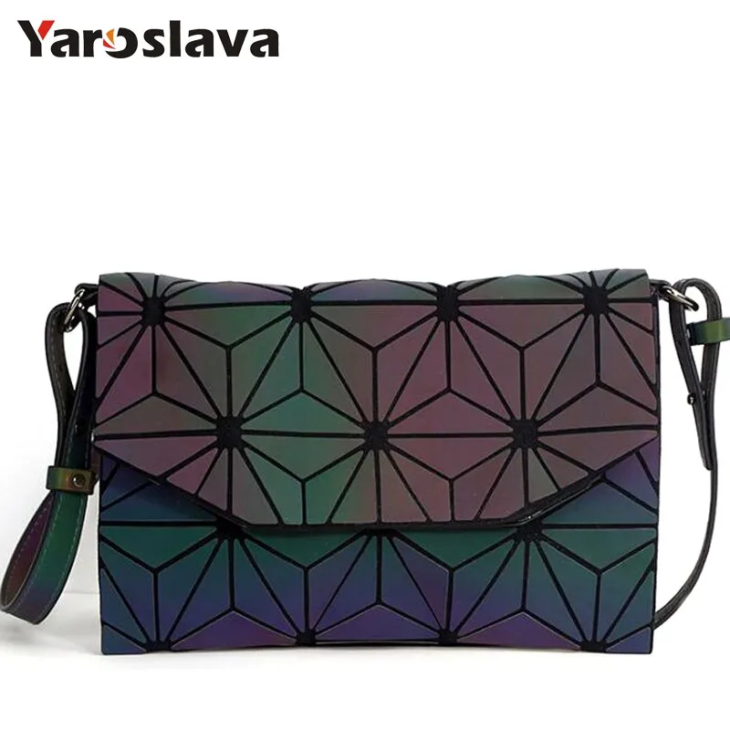 

2019 Fashion Geometric Casual Clutch Shoulder Bags Luminous Designer Women Evening Bag Messenger Bags Girls Flap Handbag LL709