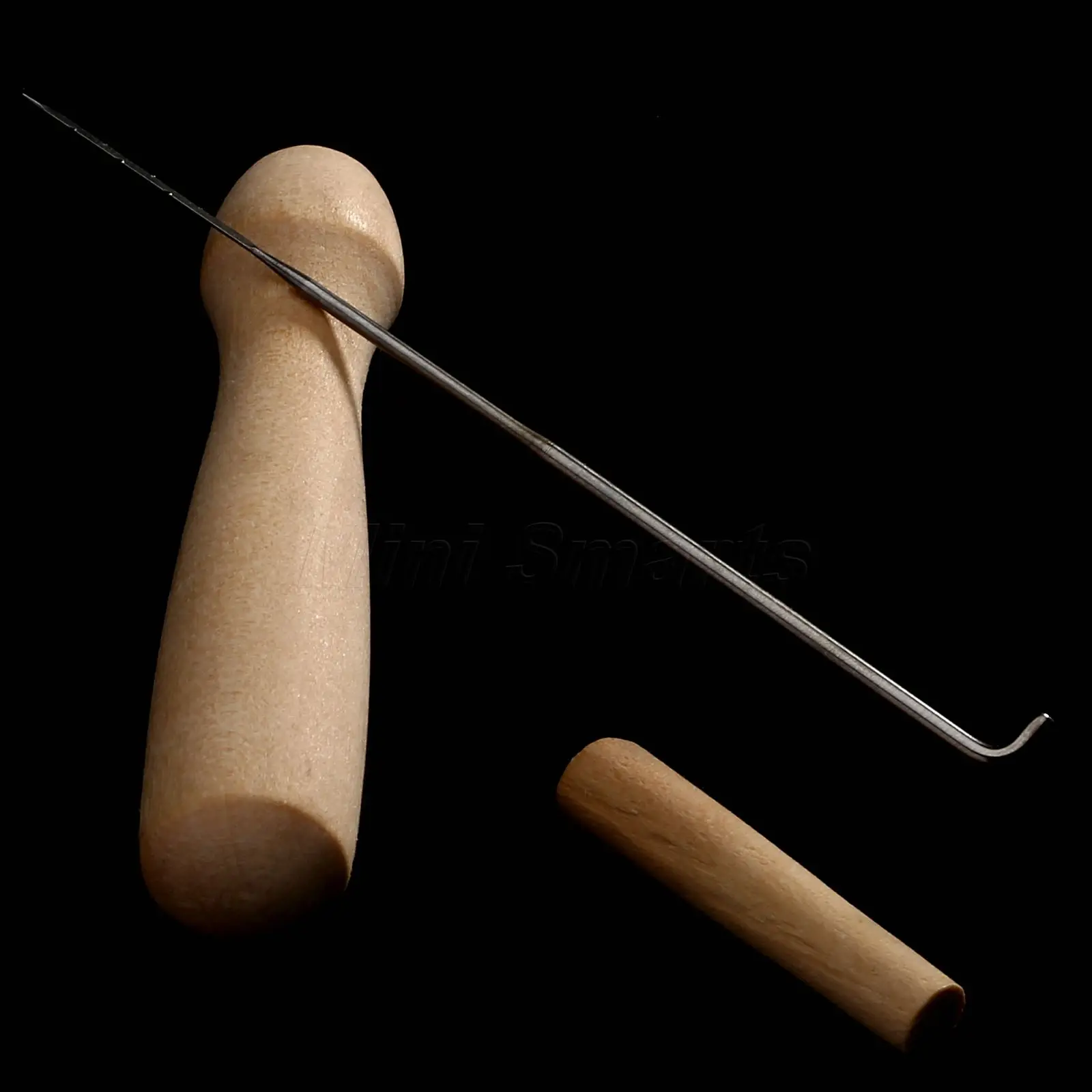 DIY Tool Needle Felting Fiber Spinning Craft Tool with Needle Wooden Handle Holderin Sewing