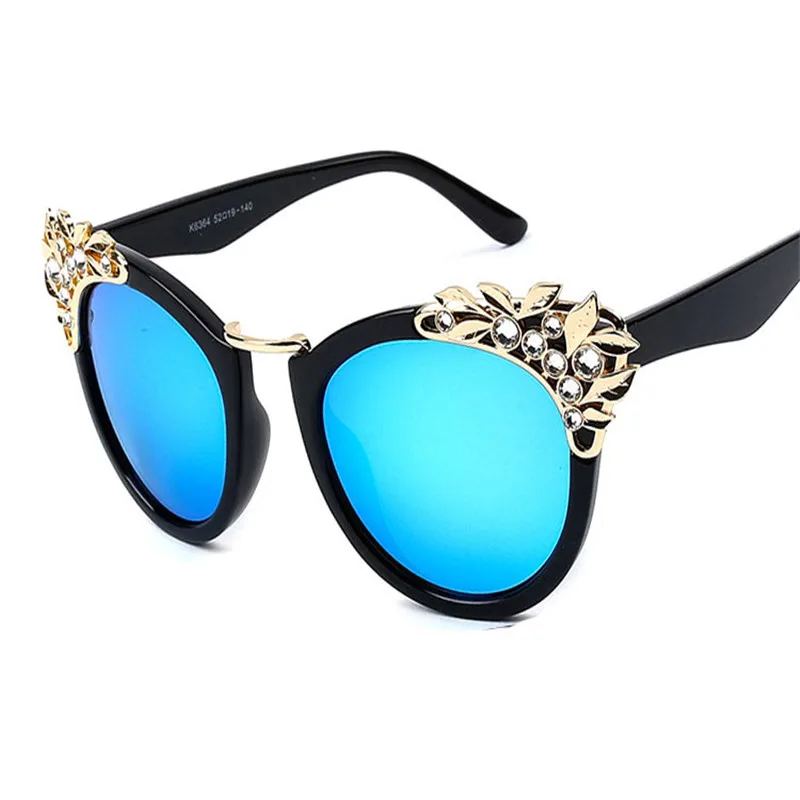 Luxury Faux Rhinestone Cat Eye Women Sunglasses Photochromic Design