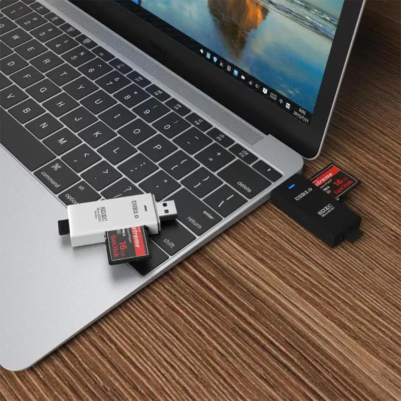 Мини Портативный высокоскоростной 5 Гбит/с USB 3,0 TF/SD Card Reader ноутбук Настольный ПК компьютер для samsung тетрадь