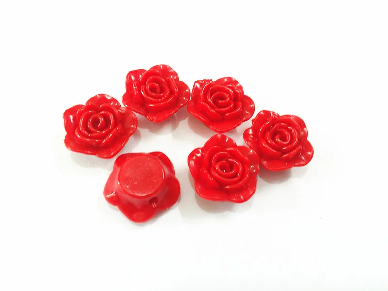 Wholesale ! 20mm 330pcs/lot Red Small Acrylic Rose Flower Beadsflower