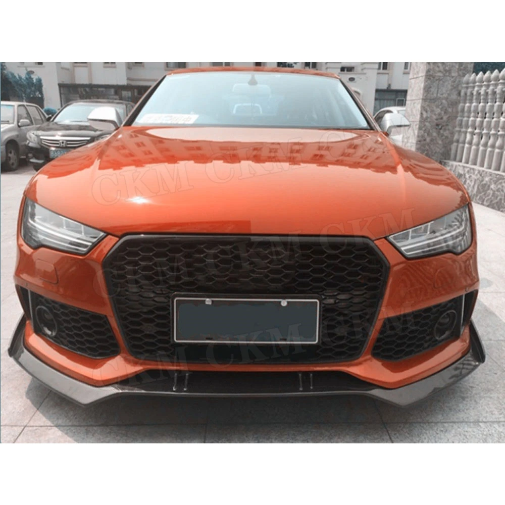 Передний спойлер для RS6 RS7 из углеродного волокна Audi A6 A7 2012 2018|Амортизаторы| |
