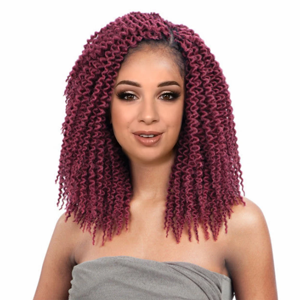 Crochet Braids Expression Braiding Hair faux locs 24 Inch Synthetic Red