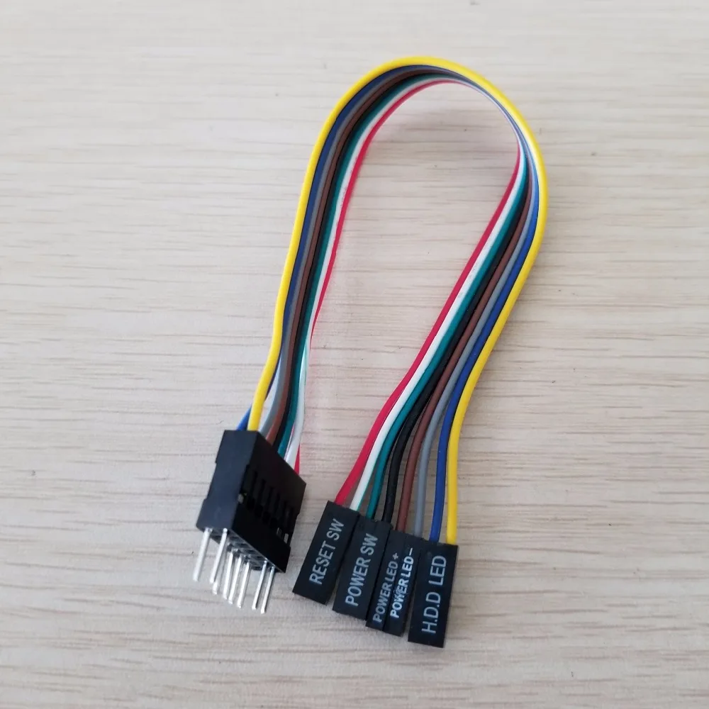 

10pcs/lot 8Pin Power Switch DuPont Adapter Cable for ATX Motherboard to for Lenovo PC Host Case Front Panel 30cm