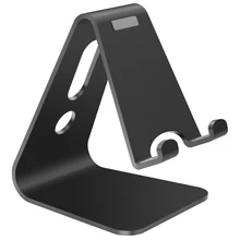 Black 3.5 inch To 8 inch Aluminium Alloy Stand Desk Holder For iPhone iPad Tablets Stand Mount Universal Charging Cable Stand