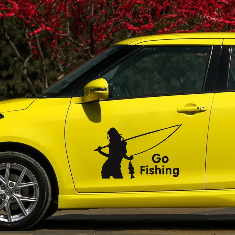 Cunymacos наружные наклейки для спортивных автомобилей GO FISHING Beauty Fishing Декоративные